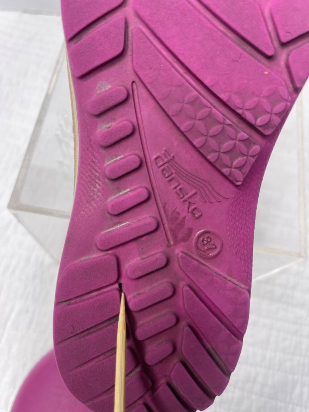 Dansko Kane Womens Fuchsia Slip-On Comfort Casual Work Clogs SZ 37/6.5-7 Stylish - Picture 8 of 9